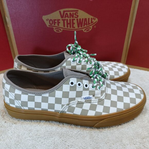 Vans Men's 13 Authentic Moon Rock/Gum Checkerboard VN0009PVY6Z - Picture 1 of 12